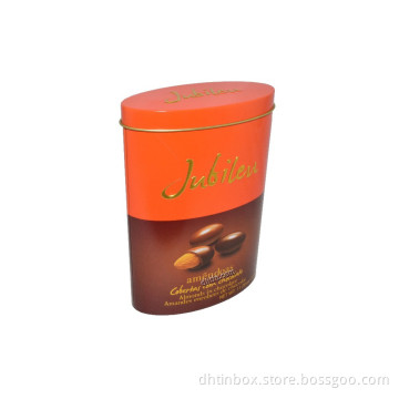 oval chocolate tin, oval chocolate box, oval metal box